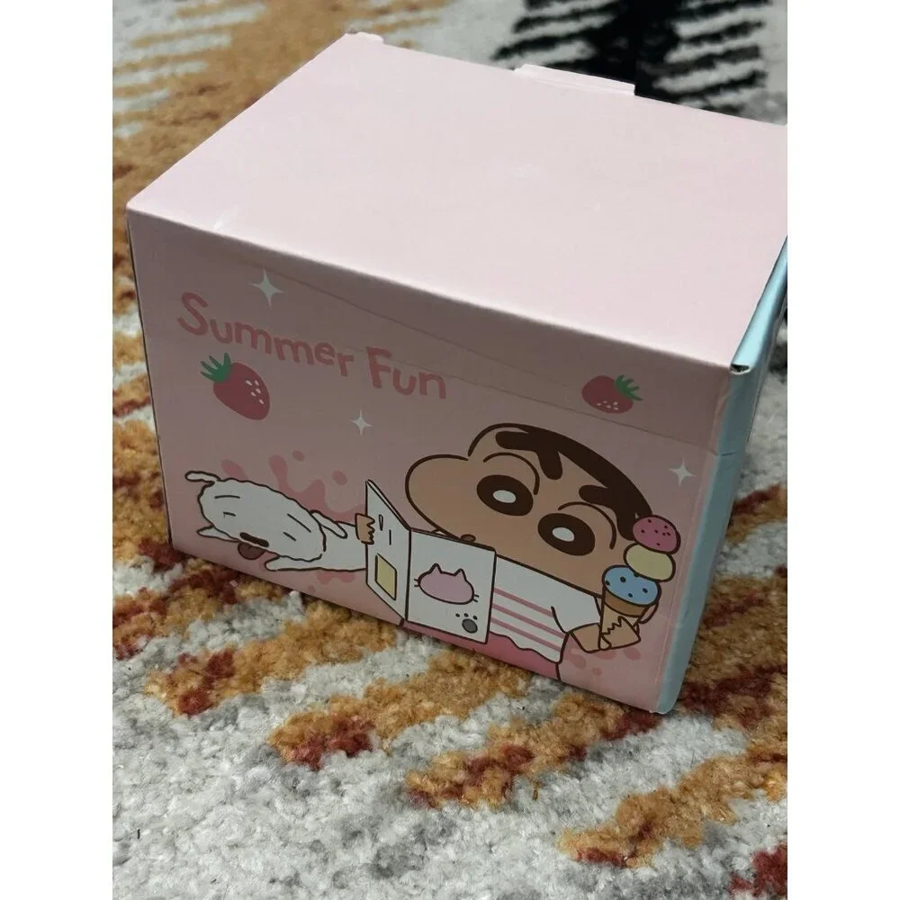Crayon Shinchan Summer fun pink tea coffee cup mug NIB